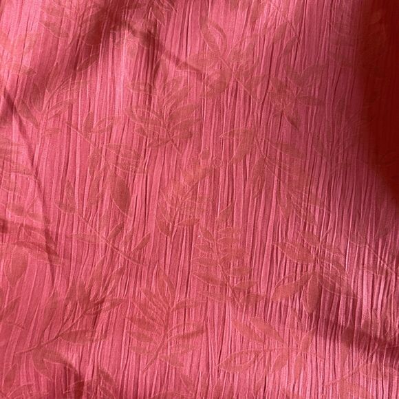 Liz Claiborne Coral And Gold Floral Button Down Blouse With 3/4 Sleeves Size 2X - Picture 6 of 12